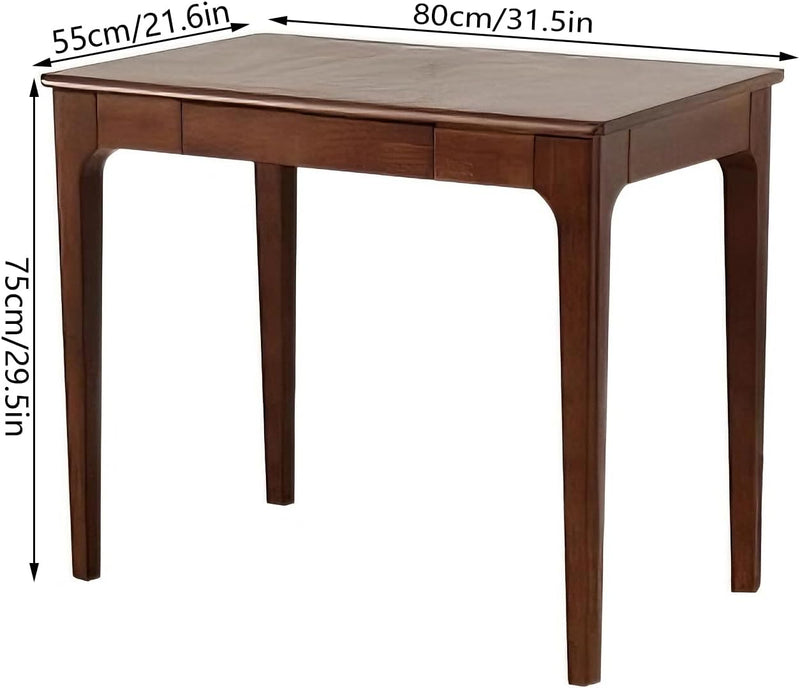 Wooden Desk with Drawers Small Wood Computer