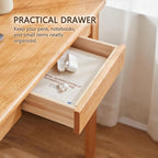 Wooden Desk with Drawers Small Wood Computer