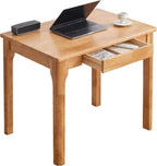 Wooden Desk with Drawers Small Wood Computer