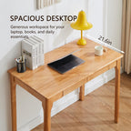 Wooden Desk with Drawers Small Wood Computer