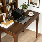 Wooden Desk with Drawers Small Wood Computer