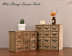 Wooden Desktop Organiser with 12 Drawers Paulownia Wood