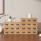 Wooden Desktop Organiser with 12 Drawers Paulownia Wood