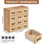 Wooden Desktop Organiser with 12 Drawers Paulownia Wood