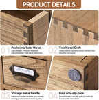 Wooden Desktop Organiser with 12 Drawers Paulownia Wood