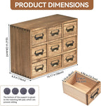 Wooden Desktop Organiser with 12 Drawers Paulownia Wood