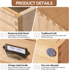 Wooden Desktop Organiser with 12 Drawers Paulownia Wood