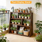 Wooden Expandable Bookcase 3-Tier Ladder Open Storage Bookshelf