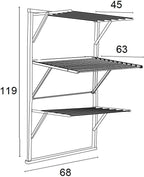 Wooden Extendable Wall Clothes Airer 16m Long Wire
