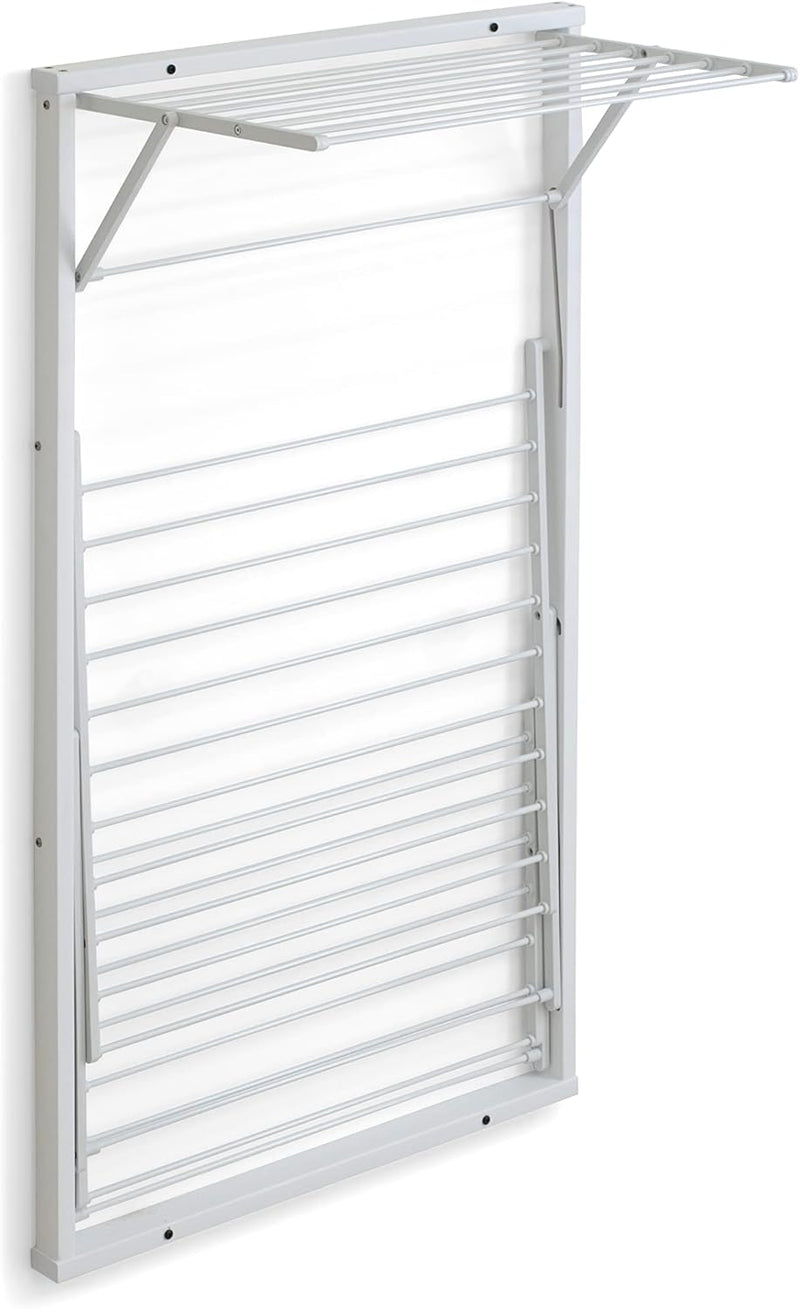 Wooden Extendable Wall Clothes Airer 16m Long Wire