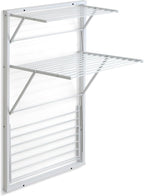 Wooden Extendable Wall Clothes Airer 16m Long Wire