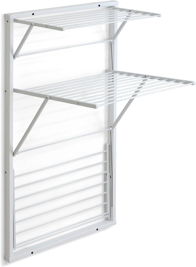 Wooden Extendable Wall Clothes Airer 16m Long Wire