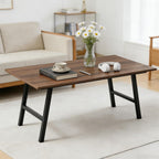 Wooden Folding Coffee Table 39x20x15.7 Inch Rustic Small