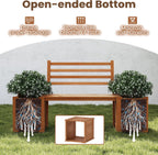 Wooden Garden Planter with Bench Seat 2 Raised