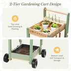 Wooden Garden Trolley for Kids