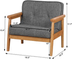 Wooden Kids Sofa Chair Comfortable Pvc Child's