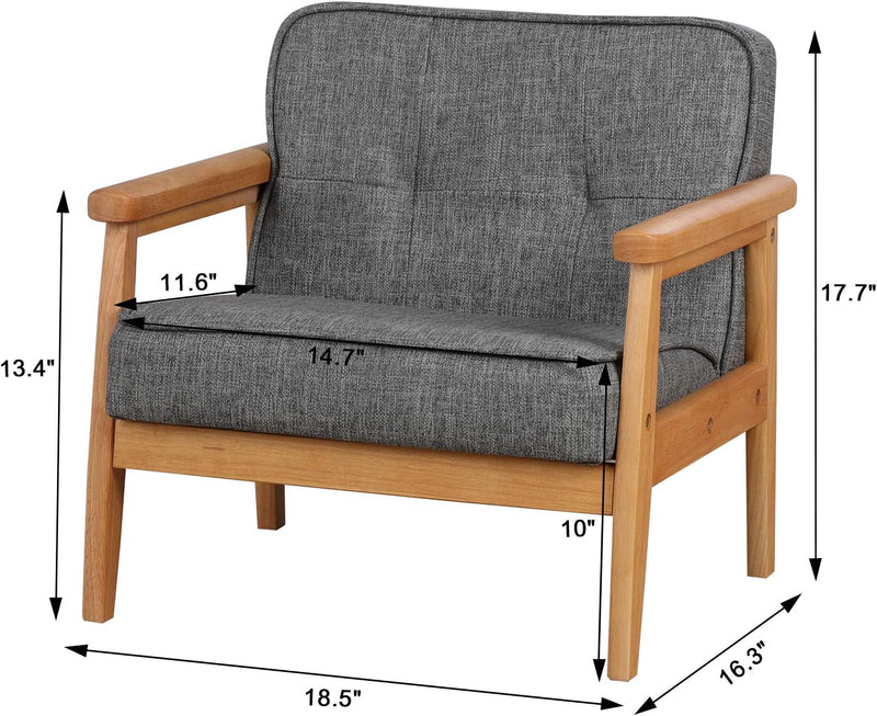 Wooden Kids Sofa Chair Comfortable Pvc Child's