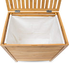 Wooden Laundry Hamper Linen Basket 100L Natural Bamboo