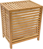Wooden Laundry Hamper Linen Basket 100L Natural Bamboo