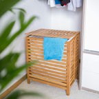 Wooden Laundry Hamper Linen Basket 100L Natural Bamboo