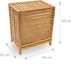 Wooden Laundry Hamper Linen Basket 100L Natural Bamboo