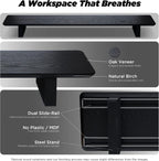 Wooden Monitor Stand Desk Organiser Large 45.6"