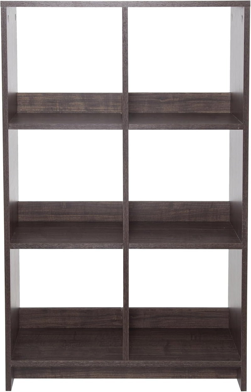 Wooden Open Shelf 6 Cube Storage Unit Organiser