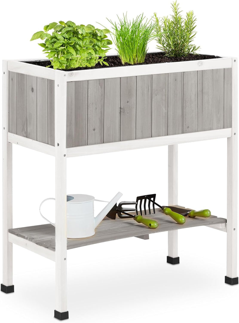 Wooden Planter Flower Bed on Legs