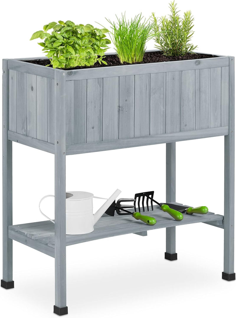 Wooden Planter Flower Bed on Legs