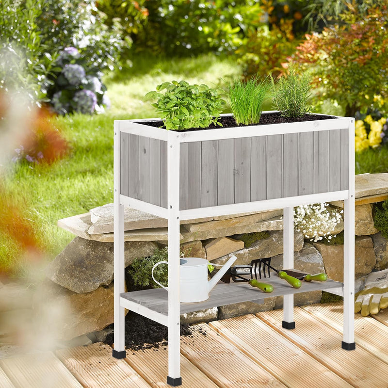 Wooden Planter Flower Bed on Legs