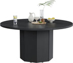 Round Dining Table for 4-6 People Faux Marble