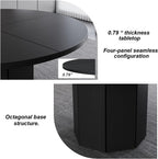 Round Dining Table for 4-6 People Faux Marble
