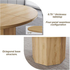 Round Dining Table for 4-6 People Faux Marble