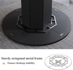 Round Dining Table for 4-6 People Faux Marble