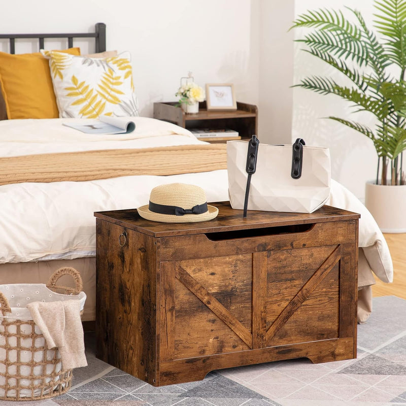 Wooden Storage Chest Trunk Bench with Lid Large