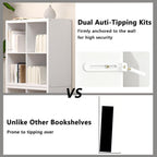 Wooden Thick Frame 6 Cube Storage Organiser Shelf