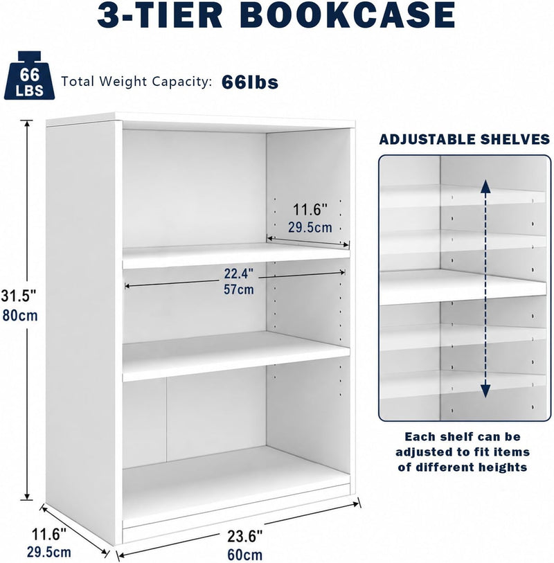 Wooden Thick Frame 6 Cube Storage Organiser Shelf