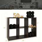 Wooden Thick Frame 6 Cube Storage Organiser Shelf