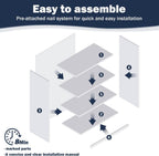 Wooden Thick Frame 6 Cube Storage Organiser Shelf