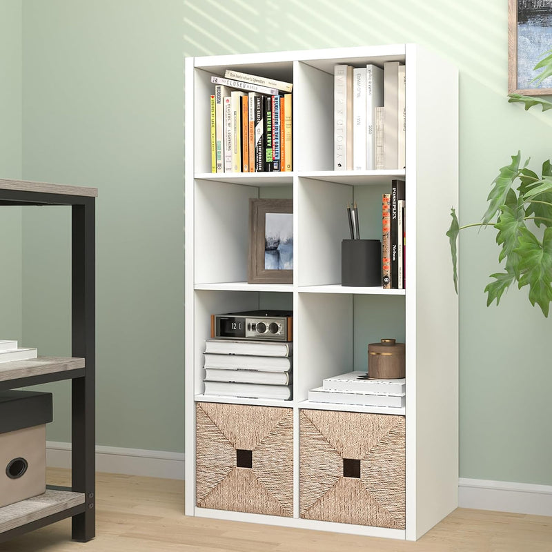 Wooden Thick Frame 6 Cube Storage Organiser Shelf
