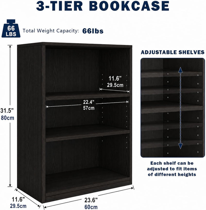 Wooden Thick Frame 6 Cube Storage Organiser Shelf