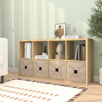 Wooden Thick Frame 6 Cube Storage Organiser Shelf