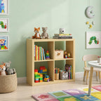 Wooden Thick Frame 6 Cube Storage Organiser Shelf