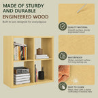 Wooden Thick Frame 6 Cube Storage Organiser Shelf
