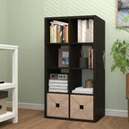Wooden Thick Frame 6 Cube Storage Organiser Shelf