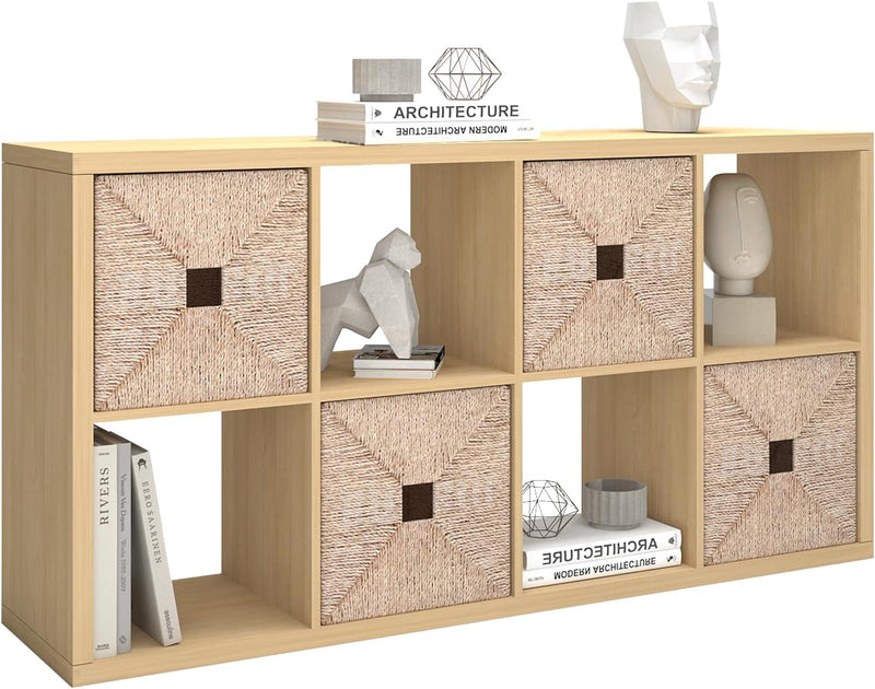 Wooden Thick Frame 6 Cube Storage Organiser Shelf