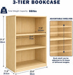 Wooden Thick Frame 6 Cube Storage Organiser Shelf