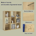 Wooden Thick Frame 6 Cube Storage Organiser Shelf