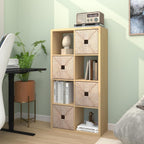 Wooden Thick Frame 6 Cube Storage Organiser Shelf