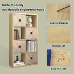 Wooden Thick Frame 6 Cube Storage Organiser Shelf